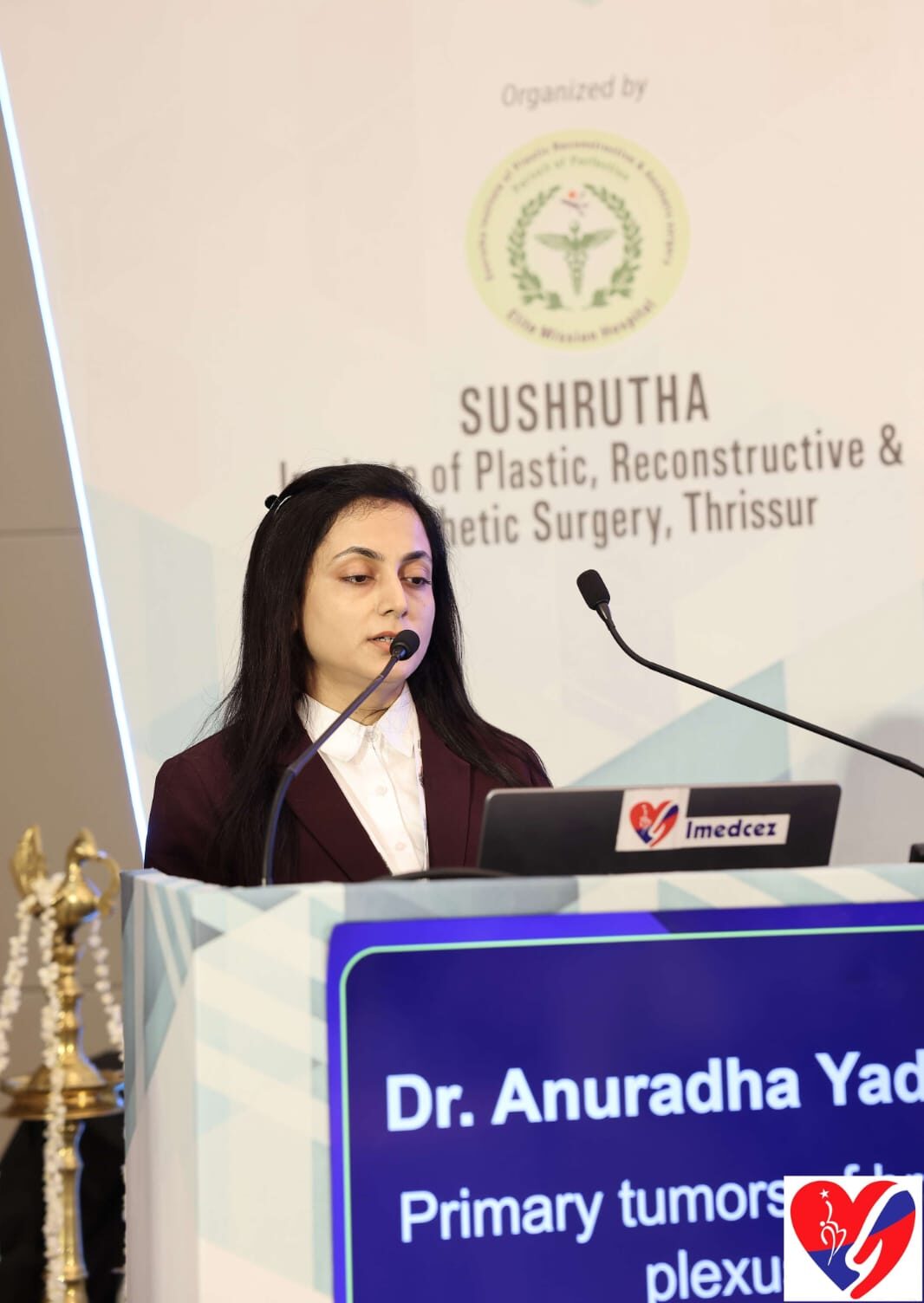 Dr. Anuradha Yadav delivering a talk on Primary Tumors of the Brachial Plexus.