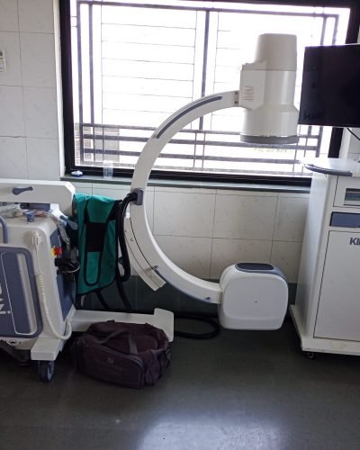 C-arm machine at Yadav Super Speciality Hospital.