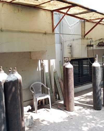 the central oxygen supply system at Yadav Super Speciality Hospital