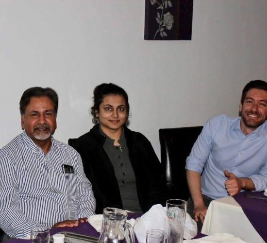 Dr Anuradha Yadav with Dr Mathur and other doctors in Chelmsford, UK