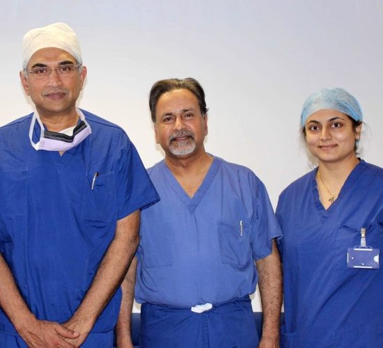Dr. Anuradha Yadav with eminent doctors at Broomfield Hospital in Chelmsford, UK