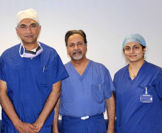 Dr. Anuradha Yadav with eminent doctors at Broomfield Hospital in Chelmsford, UK