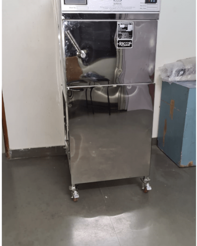 an Ethylene Oxide (ETO) sterilizer machine at Yadav Super Speciality Hospital.