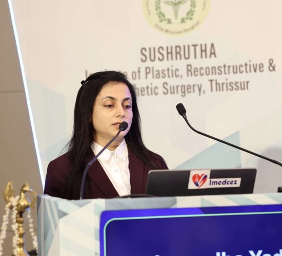 Dr. Anuradha Yadav delivering a talk on Primary Tumors of the Brachial Plexus.